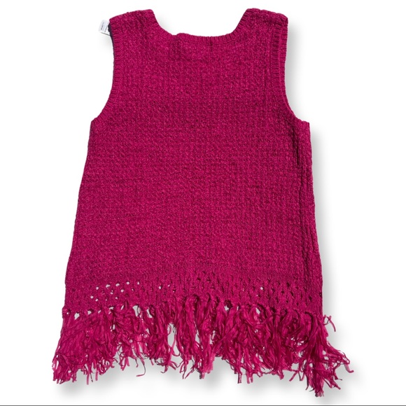 August Silk Pink Sizzle Fringed Tank Top💕 - Picture 3 of 3